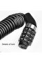 1 PC Universal Motorcycle Electric Cars Security Helmet Password Wire Lock Portable Anti-theft Mtb R - 3