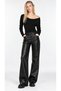 Black Back Detailed Gather Sleeve Blouse - 4