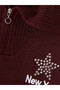 Sparkling Choices by Shining Store Devrik Roba Collar Stone Detailed Girls' Knitwear Sweater - 7