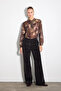 Wide Leg Corduroy Trousers - Anthracite
