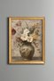 White and Yellow Wildflowers in a Ceramic Vase - Vintage Patterned Painting - Fine Model