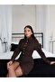 Metal Button Draped Dress E.H Collection - 5