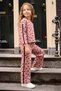 Polka Dot Ribbed Crew Neck Girls' 2-Piece Set
