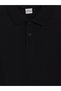 Peak New Season Black Polo Collar Boys' Pique T-Shirt - 4