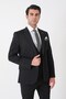 Slim Fit Stretchy Cotton Textured Black Vest Suit Tk 959 - 5