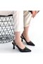 Hies Black Patent Leather Heeled Shoes - 4