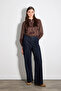 Hakim Collar Embroidered Shirt - Brown - 2