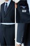 4 Drop Relaxed Fit Comfortable Cut Woolen Pointed Collar Elastic Waist Patterned Suit - 3