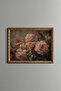 Pink Roses and Green Leaves - Vintage Patterned Painting - Fine Model