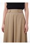 Alita City Lcw Modest Beige Gabardine Plain Midi Women's Skirt with a Difference - 4