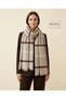 Beige Black Plaid Woven Shawl – Soft Acrylic Shawl with a Silk Feel - 2
