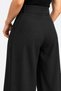 Women's High Waist Pleated Wide Leg Classic Fabric Palazzo Trousers - 7