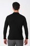Slim Fit Stretchy Cotton Zippered Polo Collar Black Knitwear Tr 902 - 6