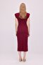Draped Dress with Gold Button Detail - 6