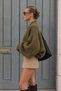 Wool Blended Balloon Sleeve Women's Bolero Sweater 52116080 - 2