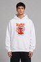 Cow Girl Design Pre-Printed Oversize White Hooded Sweatshirt