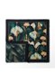 Black Green Floral Patterned Woven Scarf – Acrylic Women's Scarf with a Silk Feel - 6