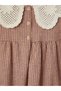 Baby Roba Collar Checkered Embroidered Girl's Gabardine Dress from Uzg Store for Style Enthusiasts - 6