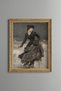 Ice Skating Woman - Vintage Patterned Painting - Slim Model