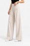 Women's High Waist Pleated Wide Leg Classic Fabric Palazzo Trousers - 2
