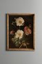White and Pink Wild Roses on a Dark Background - Vintage Patterned Painting - Fine Model