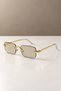 Asaf Smoke Metal Crystal Glass Sunglasses New Season Uv400 58 Ekartman |   Case and Cleaning Cloth Gift Set - 3