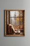 Books and Coffee Cup on Autumn Window - Vintage Patterned Painting - Fine Model