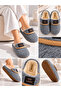 Women's Silvery Non-Slip Lightweight Sole Gray House Slippers Furry Slippers Dowry Bundle Slippers Gift Slippers Stc1375 - 5