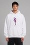 Ballerina 1 Design Pre-Printed Oversize White Hooded Sweatshirt