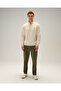 Zippered Beige Men's Sweatshirt 6Wm1010 - 3