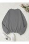Women's Oversize Winter Sweatshirt Star Printed Crew Neck Casual Sweatshirt - 2