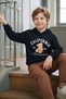 3 Thread Teddy Bear Printed Hooded Unisex Kids Sweatshirt