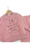 Girls' Winter 3-Thread Printed Tracksuit Set with Pom-Poms, for Ages 2-3-4-5-6. - 4