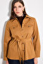 Belted Canvas Shirt Jacket - Camel - 5