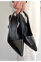 Hies Black Patent Leather Heeled Shoes - 2