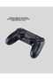 Bluetooth Kablosuz PS4 Gamepad Çift Motorlu Siyah Controller - 5