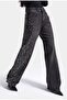 Women's T-2W6-1 Loose Fit Shiny Stone Special Design Denim Jeans - 3