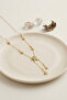 Brass Gold Color Zircon Stone Star Model Women's Necklace -