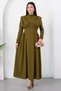 High Neck Halter Long Sleeve Dress Grs4158 - 6