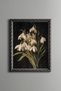 White Snowdrops on a Dark Background - Vintage Patterned Painting - Fine Model