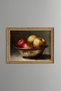 Rustic Basket of Colorful Apples - Vintage Patterned Painting - Fine Model