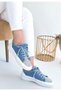 Enber Blue Denim Lace-Up Sneakers - 2