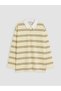 Two Mt Shop Quality Lcw Modest Mixed 2 Thread Striped Oversize Women's Sweatshirt Tunic - 5