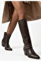 Noke Brown Leather Heeled Slip-On Boots - 5