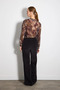 Hakim Collar Patterned Tencel Blouse - Green - 8