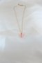 Gold Plated Pink Pearlescent Butterfly Necklace - 2