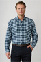 Long Sleeve Regular Fit Plaid Cotton Sports Shirt