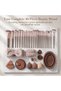 40 Pcs Professional Makeup Brushes Set – Complete Cosmetic Brush Kit with Sponges, Powder Puffs, Face Wash Headband & Wrist Bands – Travel Makeup Tools for Women (Brown) - 2