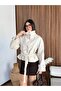 Tie-Necked Stand Collar Cashmere Coat - 2