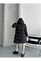 Women's Gel Filled Waterproof Hooded Zipper Long Inflatable Coat 27001 - 6